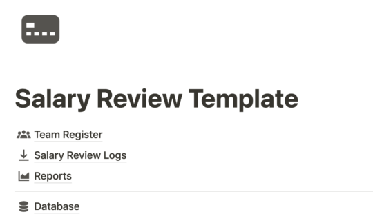 Salary Review Notion Template