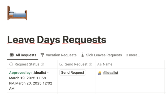 Leave Days Request Approved 